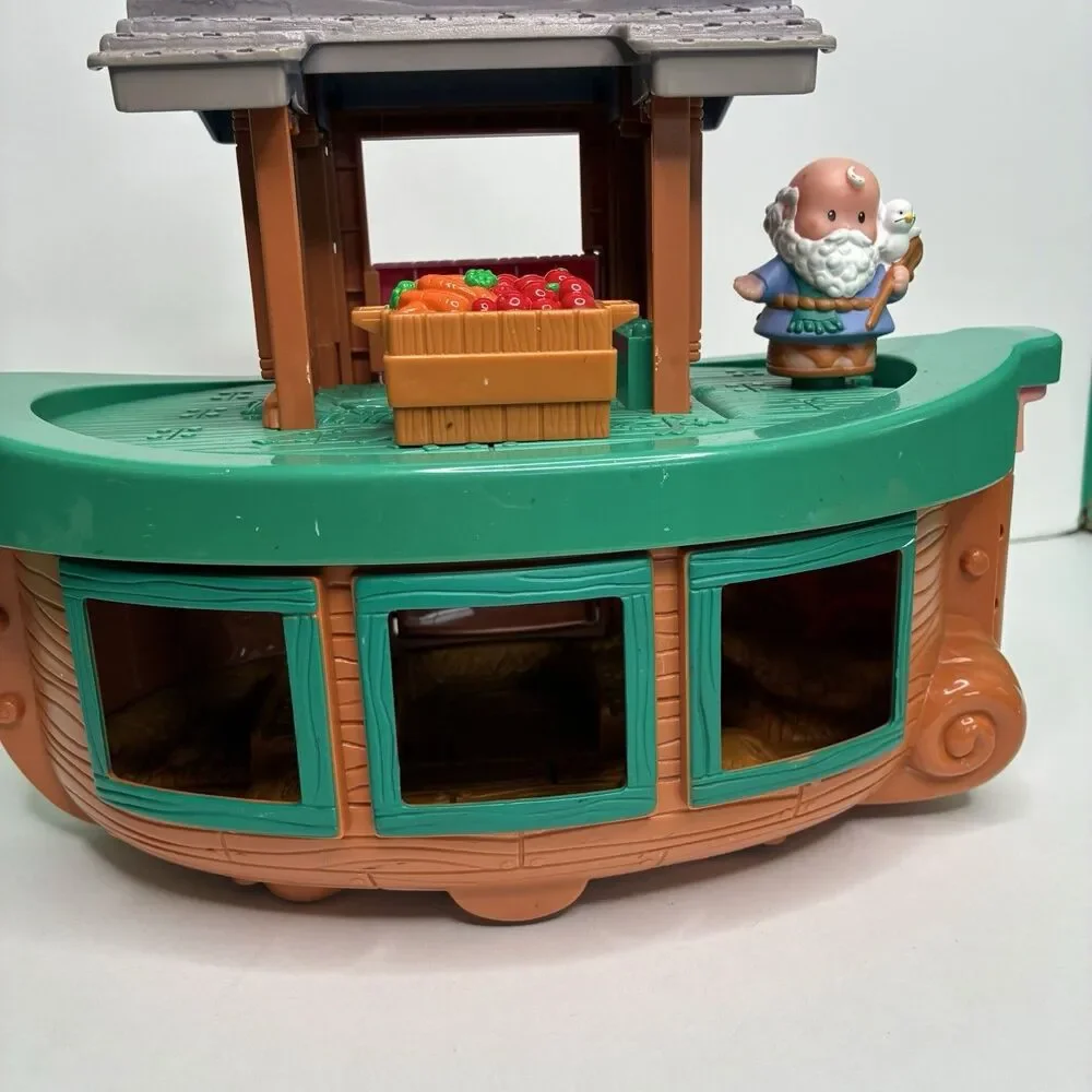 2002 Vintage Fisher Price Little People Noah's Ark Boat Play Set & Figures